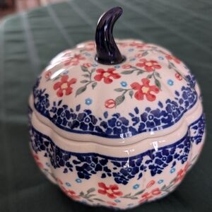 Made In Portland Pumpkin Floral Ceramic